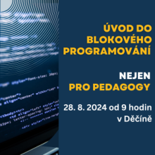 Upoutávka na seminář programování pro pedagogy